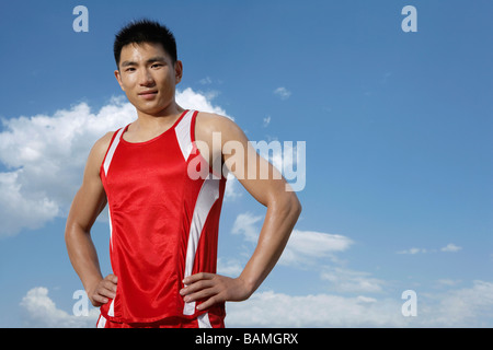 Ritratto di un atleta Foto Stock