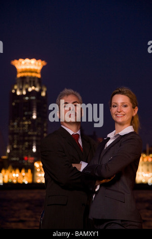 Un international business team in Shanghai Foto Stock