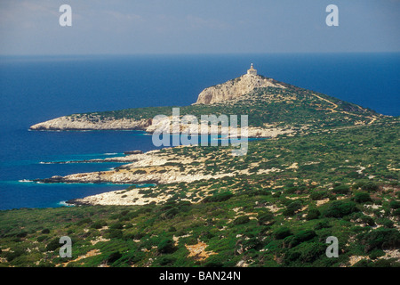 Faro di Palagruza isola della Dalmazia Croazia Foto Stock