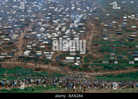 Camp Nyaconga intorno 60 000 di sfollati tutti gli hutu Foto Stock