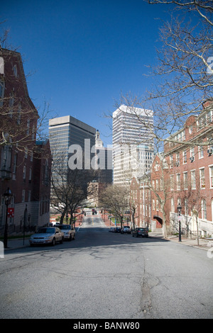 Foto di Waterman Street nel collegio hill section della Provvidenza. Foto Stock