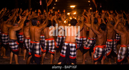 Kecak dance in Ubud Bali Indonesia Foto Stock