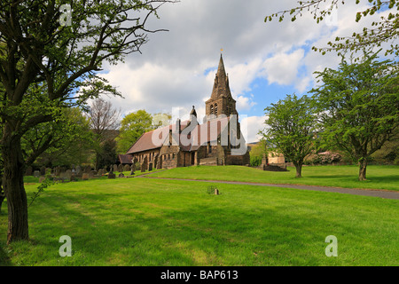 Edale Chiesa, Derbyshire, Parco Nazionale di Peak District, Inghilterra, Regno Unito. Foto Stock