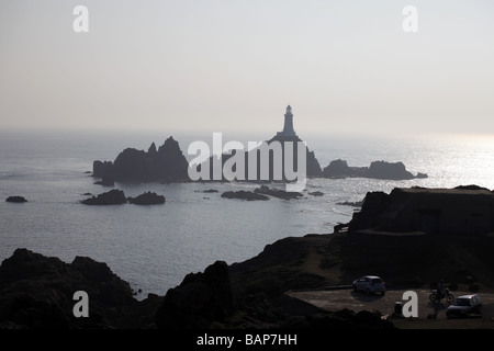 LA CORBIERE LIGHTHOUSE JERSEY ISOLE DEL CANALE JERSEY REGNO UNITO ISOLE DEL CANALE 20 Aprile 2009 Foto Stock