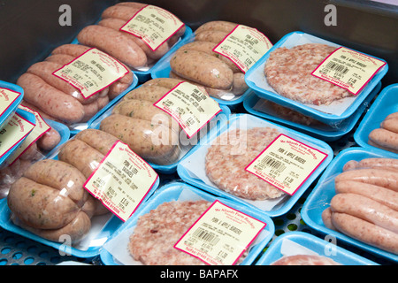 Mercato degli Agricoltori stallo a Rickinghall Village Hall nel Suffolk, Regno Unito Foto Stock