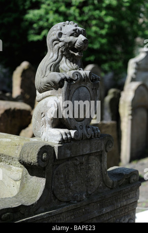 Vecchio Cimitero ebraico Josefov il quartiere ebraico di Praga Foto Stock