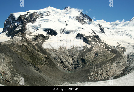 Monte Rosa 4000m di montagna delle Alpi Svizzere Foto Stock