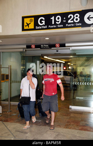 L'aeroporto di Città del Messico durante l'influenza suina pandemia Foto Stock