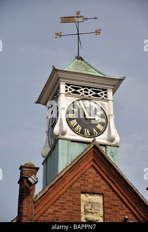 Clock Tower, Casa Mercato, piazza del mercato, Leighton Buzzard, Bedfordshire, England, Regno Unito Foto Stock
