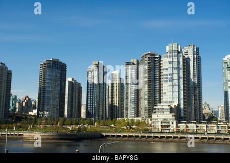 Il condominio torri di Yaletown. Vancouver BC, Canada Foto Stock