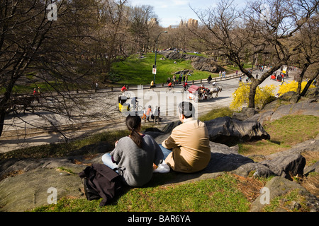 Primavera nel Central Park di New York STATI UNITI D'AMERICA America Foto Stock