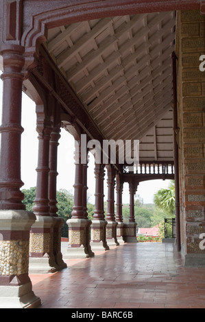 Corridoio di un palazzo, Amar Mahal, Jammu e Kashmir India Foto Stock