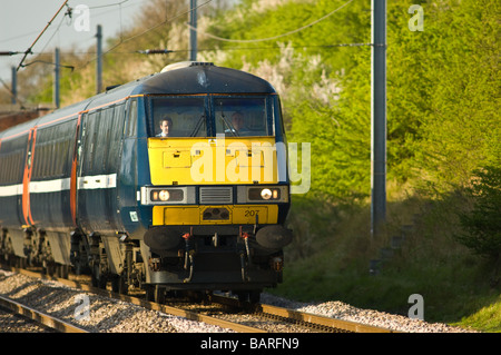 L'Intercity 225 treno ad alta velocità sulla east coast main line Foto Stock