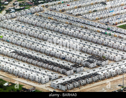 Vista aerea residenziale sopra la scatola di riga a nord di Veracruz Messico Foto Stock