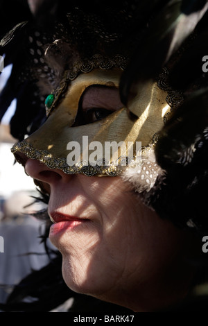 Carnevale veneziano maschera Carnevale Venezia Italia Foto Stock