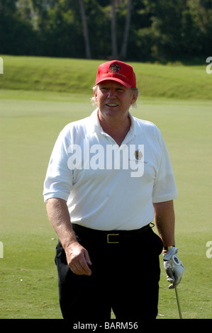 Donald Trump golf in Florida Foto Stock