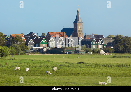 Piccolo villaggio olandese in estate Marken olanda Foto Stock