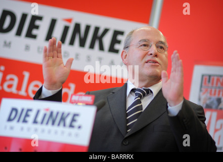 Gregor GYSI presidente del gruppo parlamentare del partito di sinistra Foto Stock