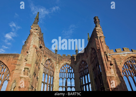 Le rovine della vecchia Cattedrale Coventry, West Midlands, England, Regno Unito Foto Stock