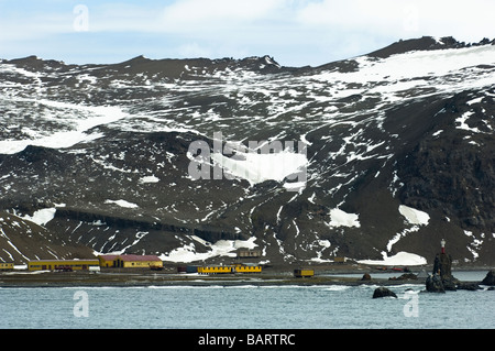 Arctowski Polish Stazione di ricerca. Admiralty Bay, sull'isola King George, a sud le isole Shetland, Antartide. Foto Stock