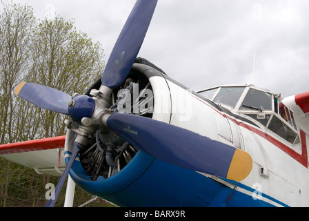 Antonov un biplano2. Questo velivolo è basato a Popham Airfield NEL REGNO UNITO. Foto Stock