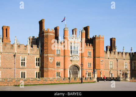 Cancello a ovest il Palazzo di Hampton Court Hampton Court London Inghilterra England Foto Stock