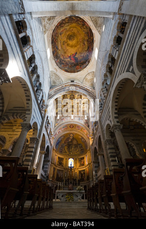 L'interno del Duomo di Pisa (Toscana - Italia). Intérieur de la cathédrale de Pise (Toscane - Italie). Foto Stock