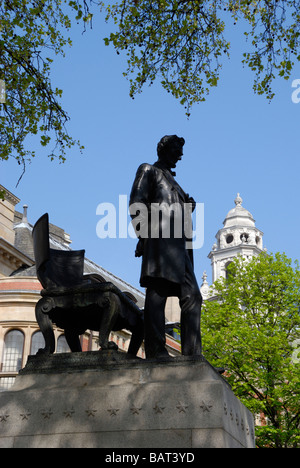 Statua di Abraham Lincoln in piazza del Parlamento Westminster London Foto Stock