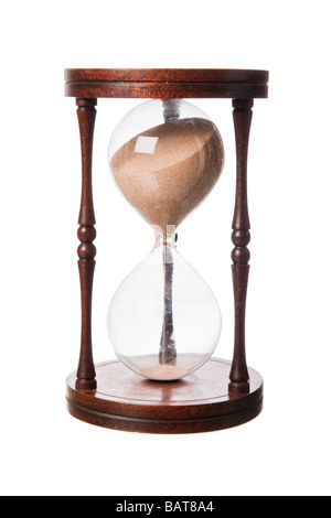 Vintage vecchia clessidra in legno Foto Stock