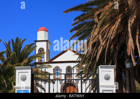 Ermita Nuestra Senora de las Nieves chiesa in Puerta de Nieves vicino a Agaete Gran Canaria Spagna Europa Foto Stock