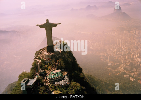Il Brasile, Rio de Janeiro, Cristo Redentore statua Foto Stock