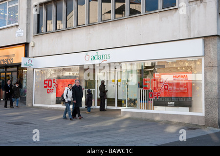 Vetrine negozi chiusi a causa di credito crunch recessione gran bretagna UK recessione economia Foto Stock