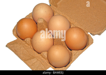 Uova e cartone Foto Stock