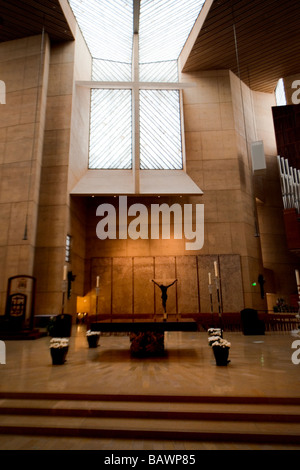 Gli interni della cattedrale di out Signora degli Angeli nel centro di Los Angeles Foto Stock