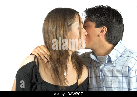 Matura in amore kissing Foto Stock