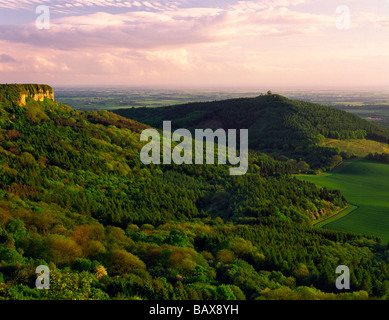 Roulston cicatrice e cappa hill da Sutton Bank North Yorkshire Foto Stock