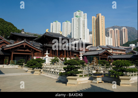 Chi Lin convento in Diamond Hill, Kowloon, Hong Kong, Cina. Foto Stock