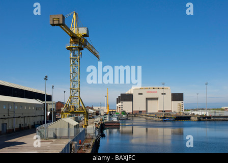 BAE Systems e Devonshire Dock, Barrow-in-Furness, Cumbria, England Regno Unito Foto Stock