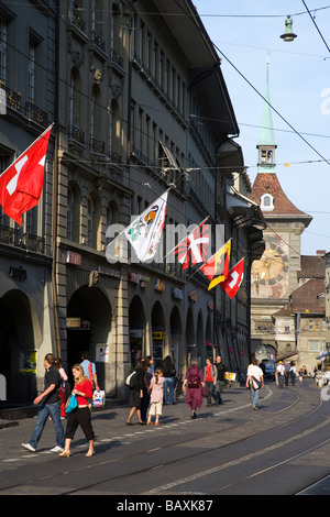 Zytglogge Tower, Marktgasse, la città vecchia di Berna, Berna, Svizzera Foto Stock