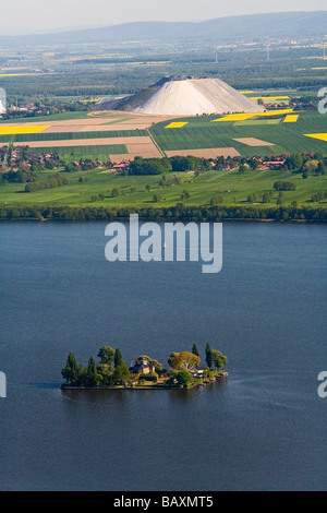 Vista aerea di Steinhuder Meer, il Lago Steinhude, Wilhelmstein Insel, riserva naturale Regione di Hannover, Bassa Sassonia, germe settentrionale Foto Stock