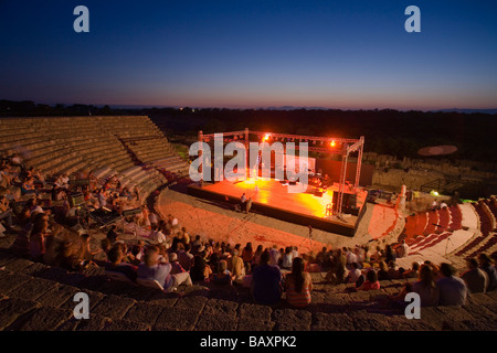 Open air festival di danza, teatro salami, salami di rovine, salami, a nord di Cipro, Cipro Foto Stock