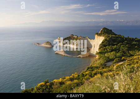 Vista sul promontorio di cape Drastis, Corfu, Isole Ionie, Grecia Foto Stock