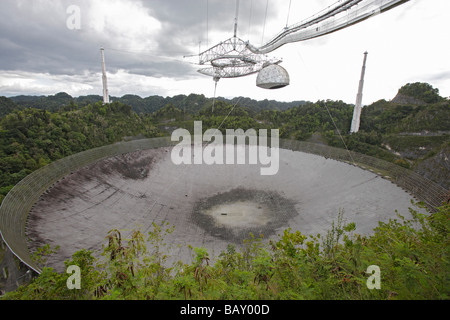 Osservatorio di Arecibo, radio telescopio, Arecibo, Puerto Rico Foto Stock