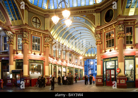 Mercato Leadenhall, Vittoriano struttura in ghisa, Londra, Inghilterra, Europa Foto Stock