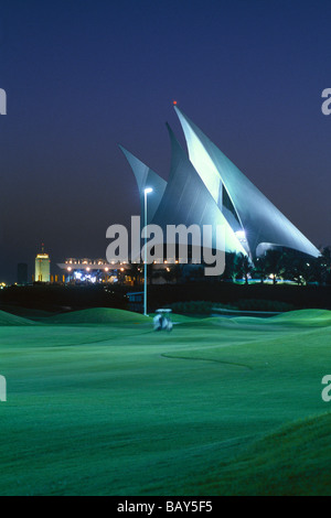 Clubhouse del Dubai Creek Golf e Yacht Club, Campo da golf, Dubai, Emirati Arabi Uniti, Emirati arabi uniti Foto Stock