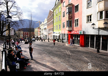 Ganzer Platz, Kufstein, Tirolo, Austria, Europa Foto Stock