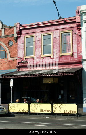 Cafe su Brunswick Street Fitzroy Melbourne Victoria Australia Foto Stock