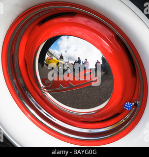 Ruota di un annata GMC carrello a Goodwood, Sussex Foto Stock