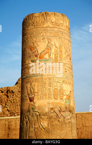 Kom Ombo tempio sulla banca del fiume Nilo, Egitto Foto Stock