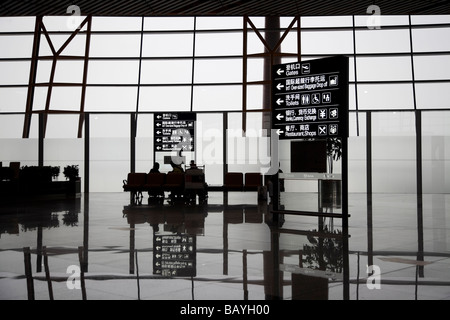 Partenze al terminal 3 Aeroporto di Pechino Foto Stock